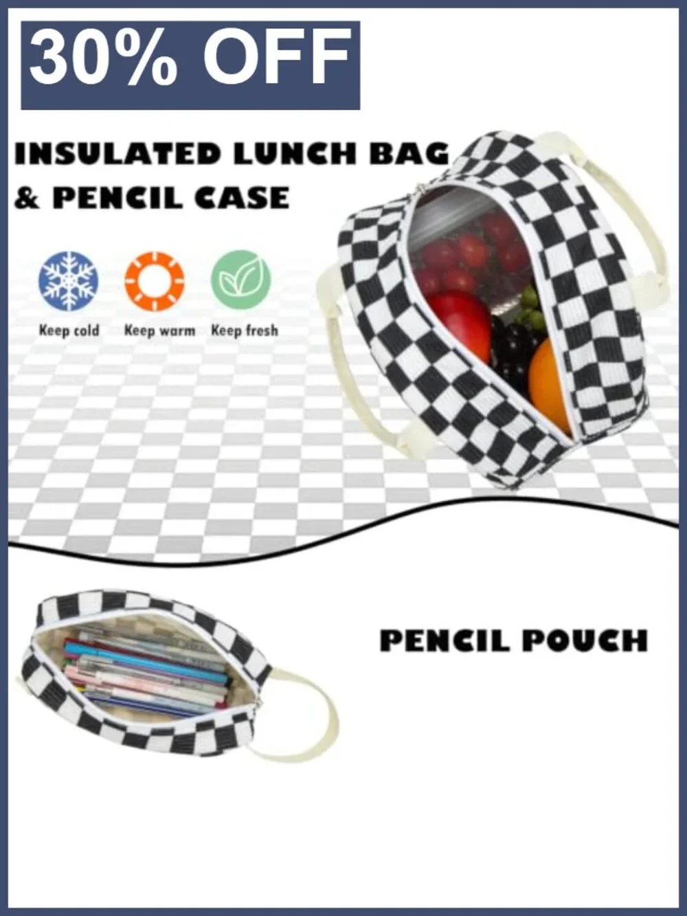 Corduroy Kids Backpack Set with Lunch Bag and Pencil Pouch